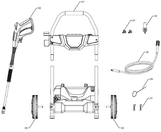 pw18004 PARTS BREAKDOWN